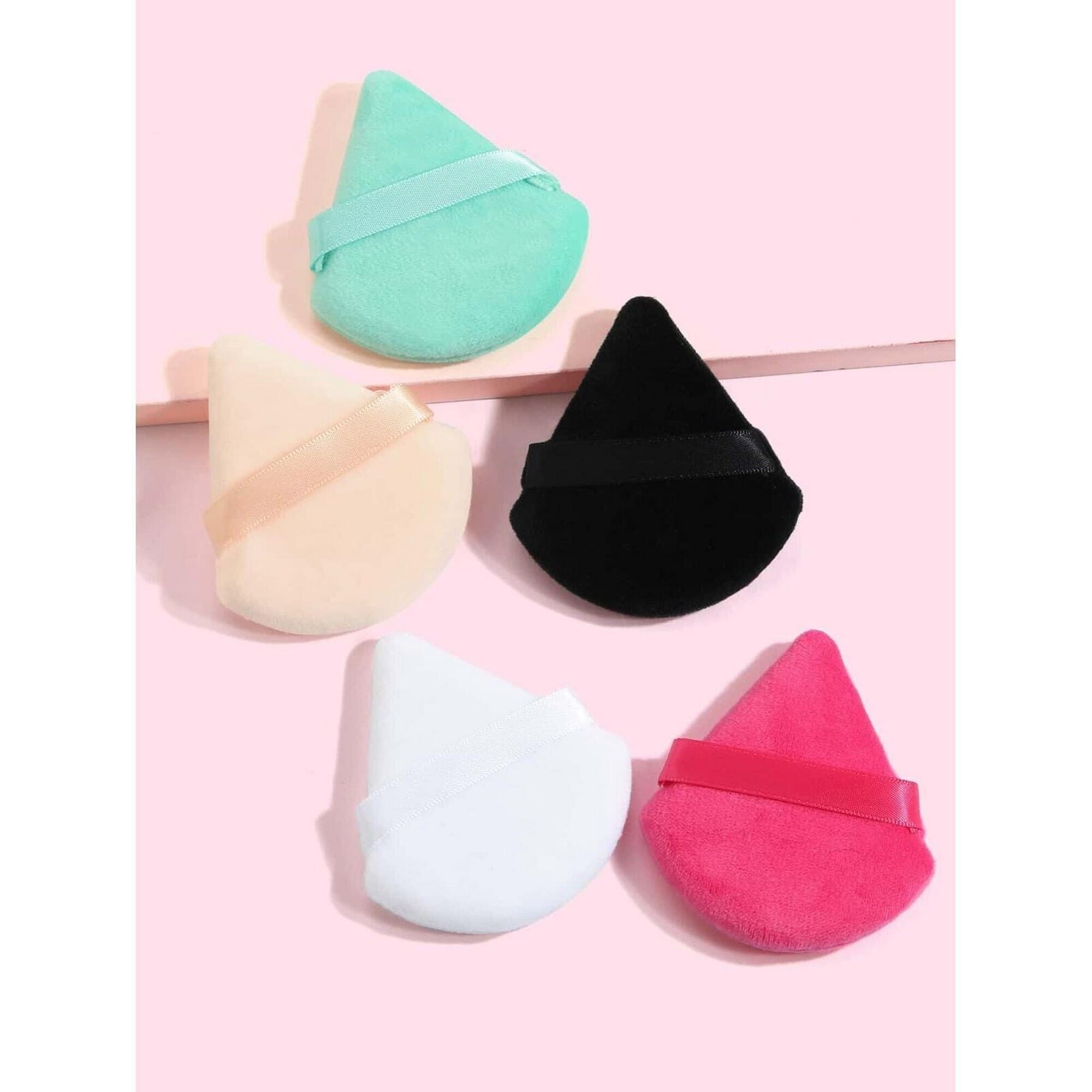 VaryGood Assorted Colors 2 Pcs Triangle Powder Puff Makeup Blender