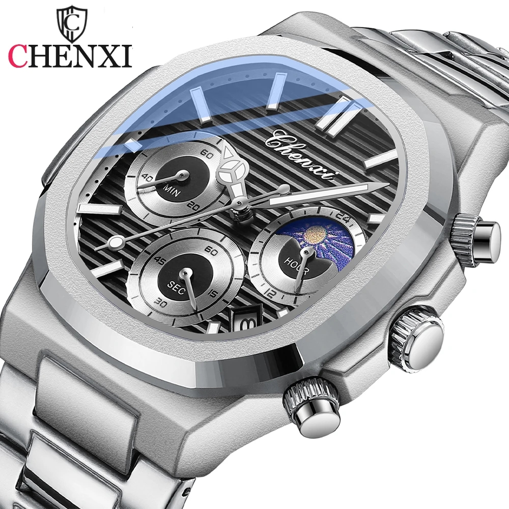CHENXI brand fashion business date quartz men's watch