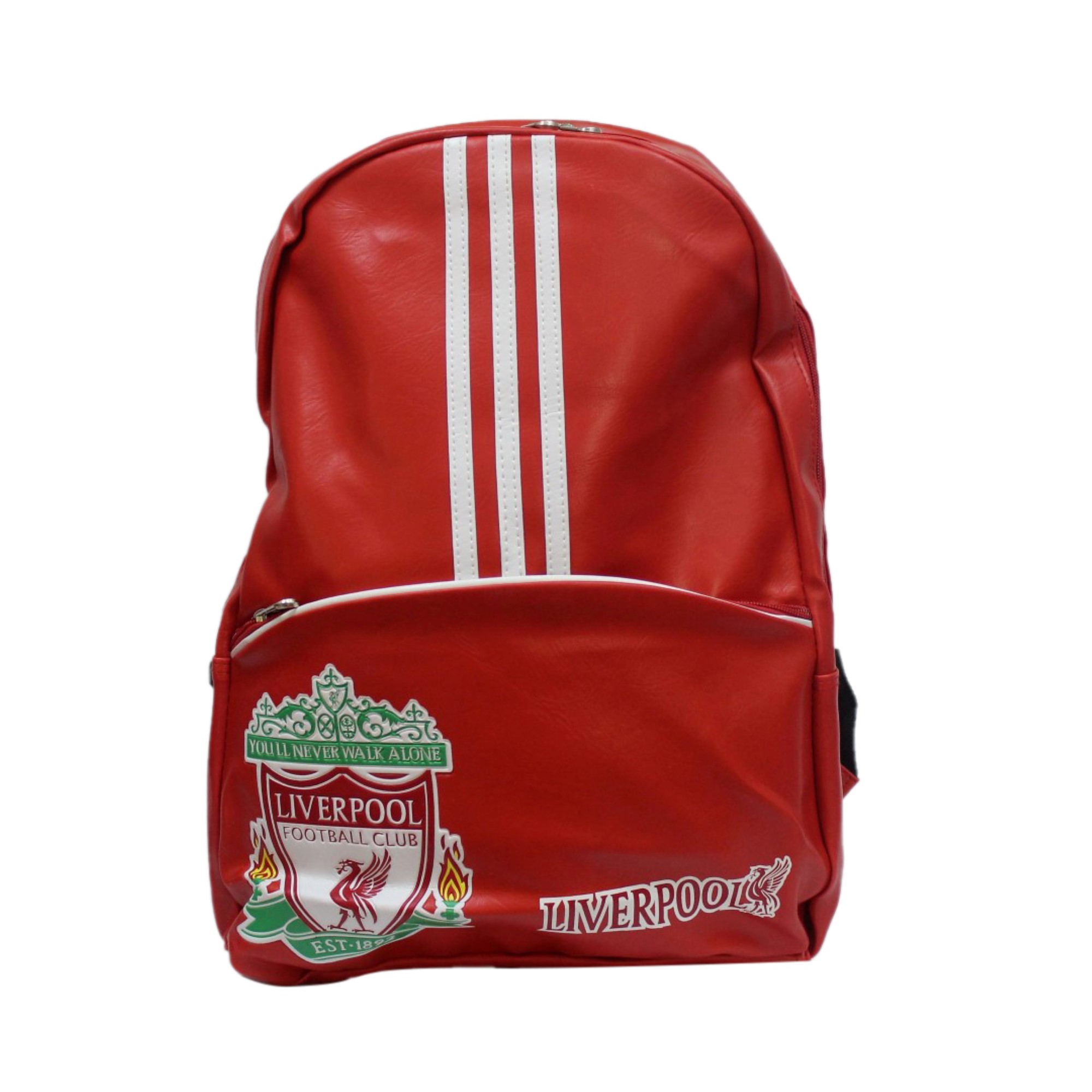 Lush Pu Leather Football Club Logo Printed Backpack For Men/Backpack/Football