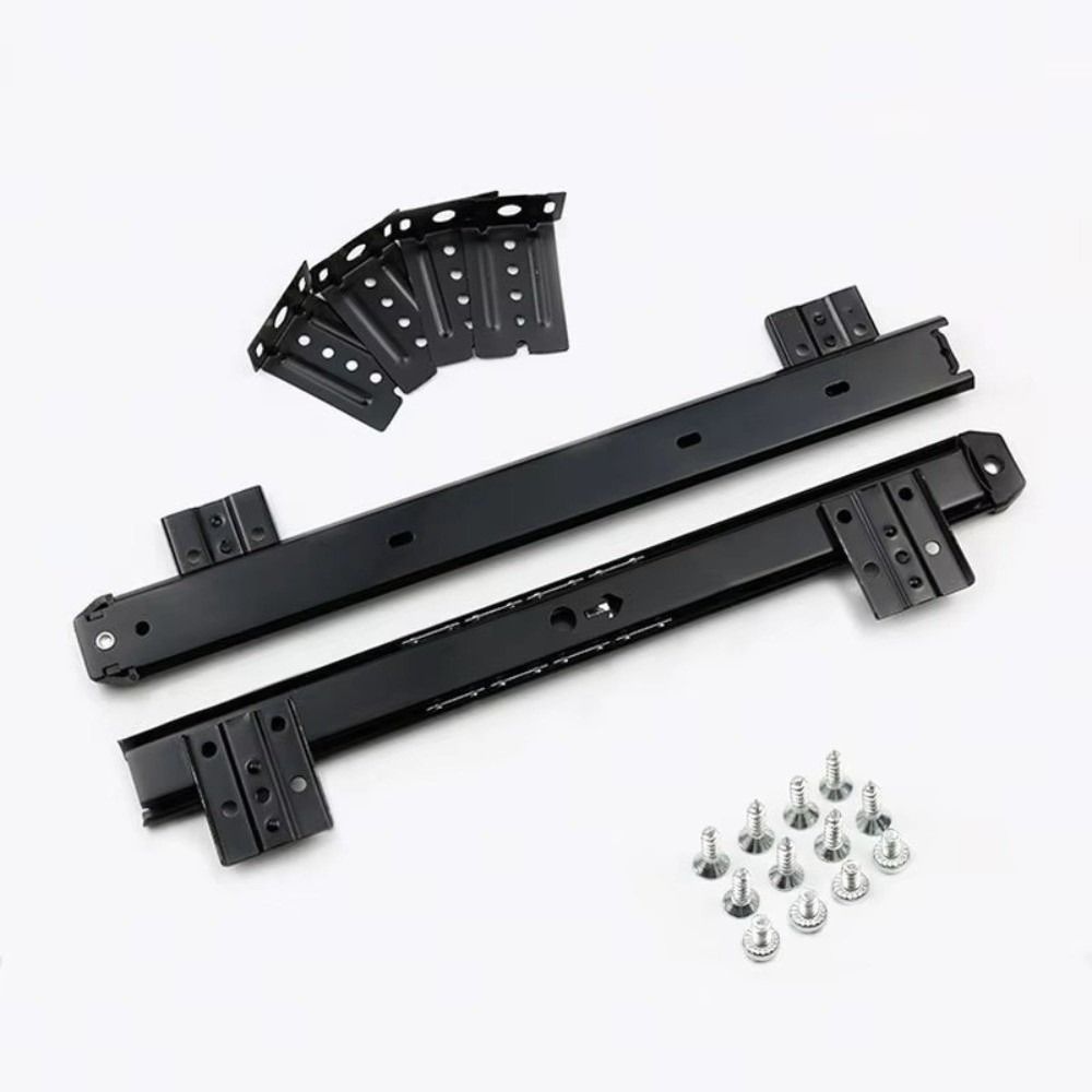 2PCS New Ball Bearing Drawer Runners Full Extension Low-Noise Pull Out Tray Side Mounting Adjustable Drawer Slide Rail CCabinet