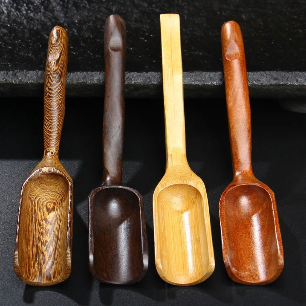 New Portable Tea Scoop Chinese Retro Style Natural Bamboo Teaspoon Kongfu Tea Delicate Spoon Accessories Tea Shovel