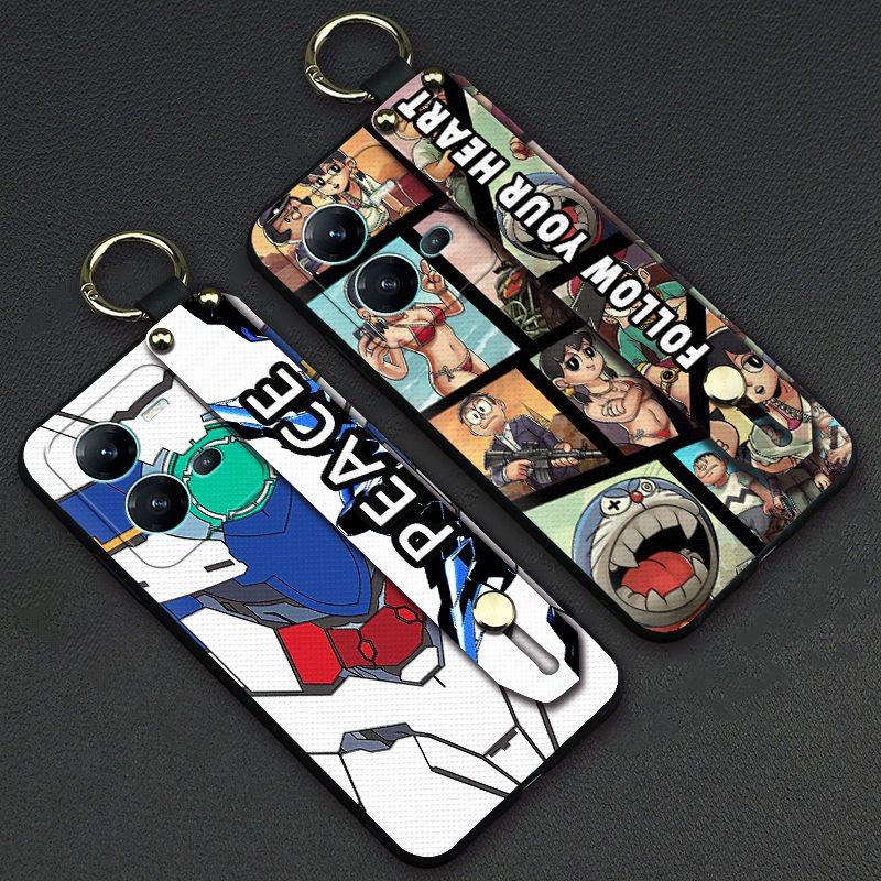 ring Dirt-resistant Phone Case For VIVO V25 5G/V25E 4G/X80 Lite cartoon Kickstand Waterproof Fashion Design Shockproof