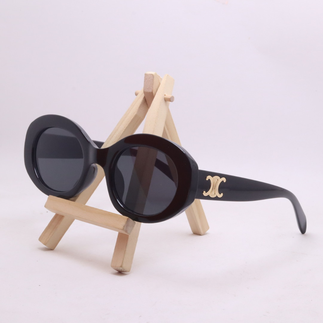 Round Oval Black Frame Best Selling Sunglasses For Women