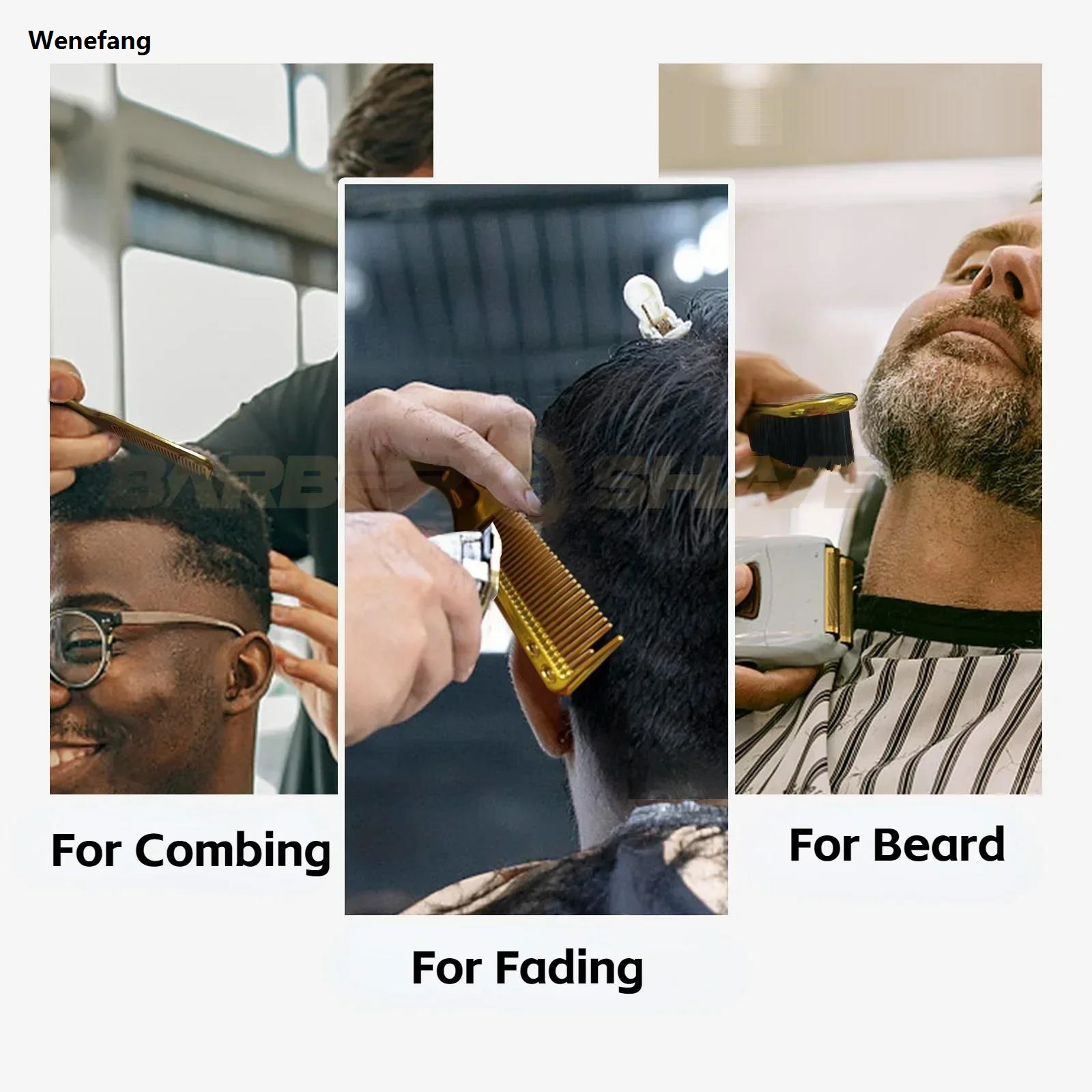 Wenefang New Professional Barber Shaving Beard Brush Removal Neck Dusting High Quality Horse Hair Brushes Face Mustache Salon Cleaning Styling Tools