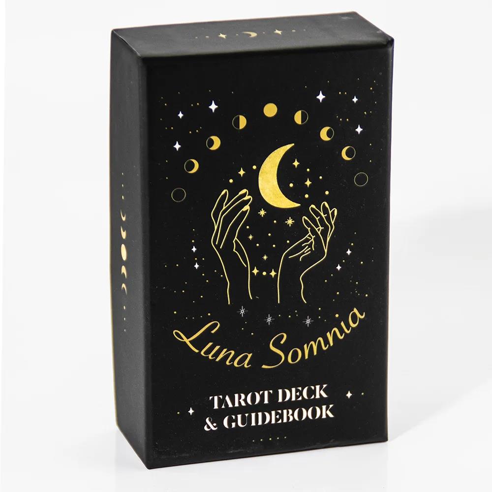 New style Luna somnia Tarot 78 pcs cards 1:1 Size Gilded Edge Guide book Tarot Board games
