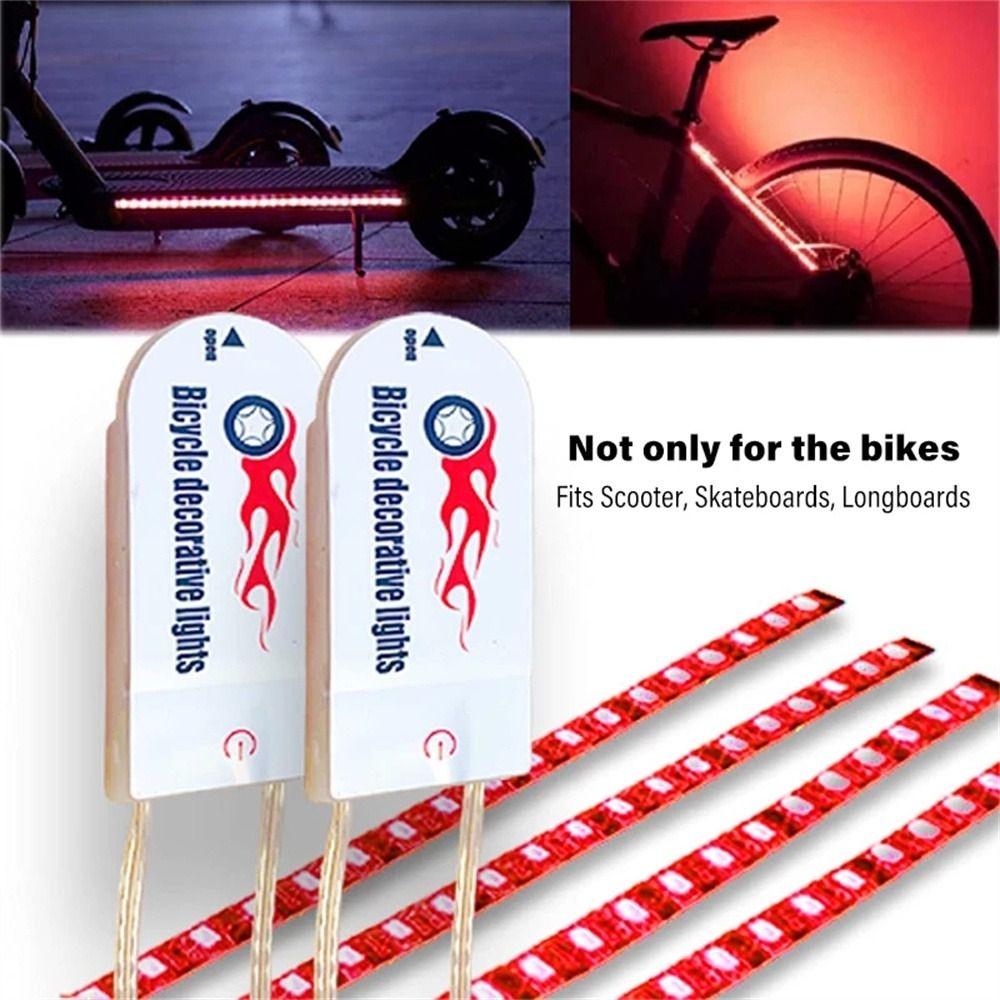 Safety Road Bike LED Strip Lights MTB Bike Night Riding Scooter Bicycle Decorative Light Bicycle Lights Bike Rear Lamp Bicycle Taillight