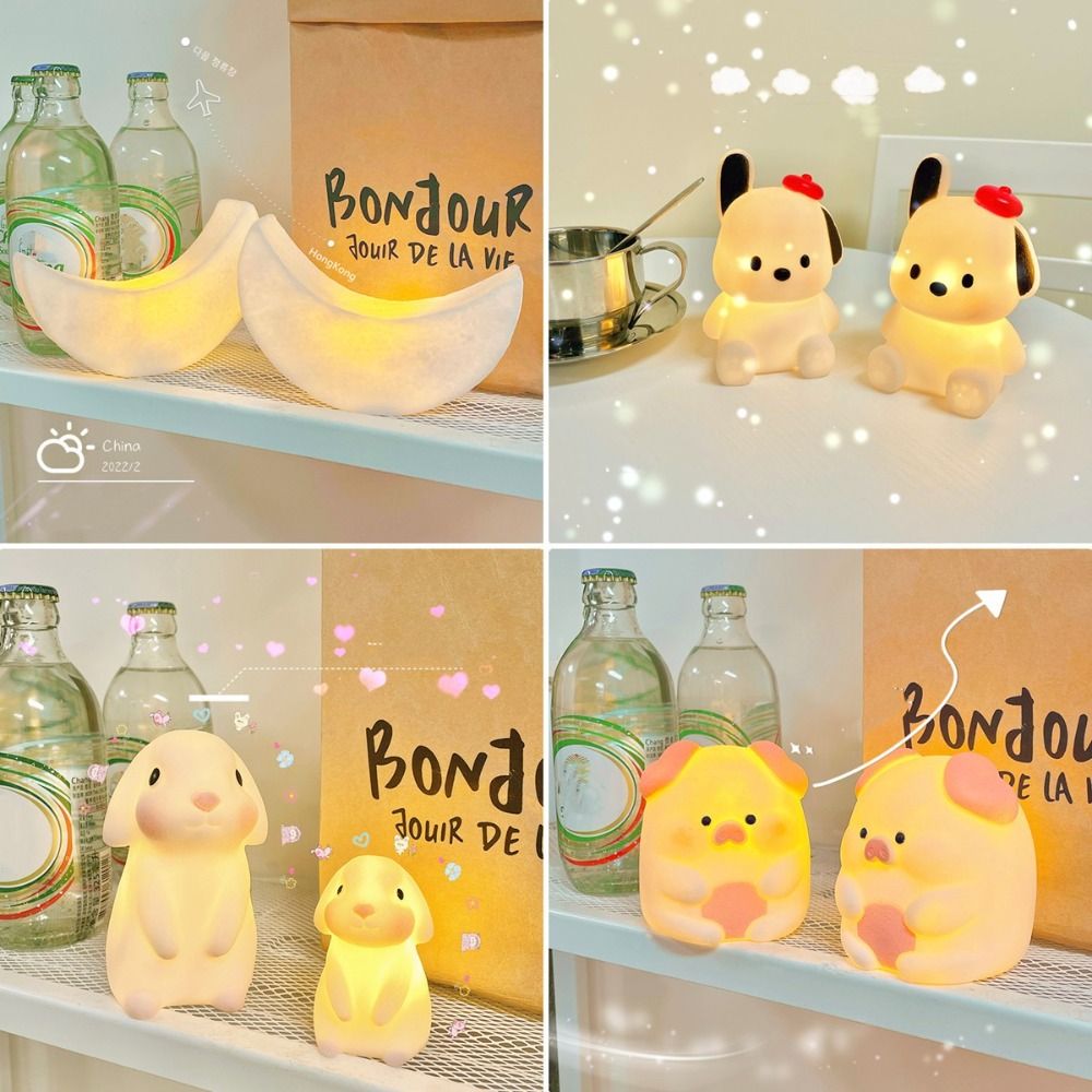 Cartoon Button battery Moonlight Decorative Lamp Animal Lamps Bedroom Decor Lights Night Light