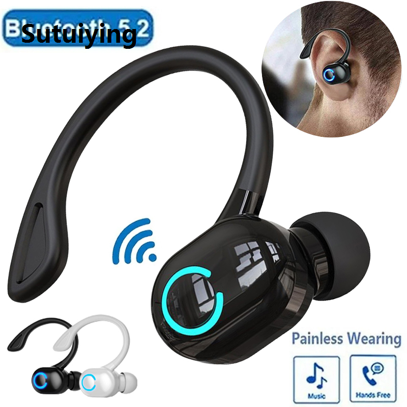 Sutuiying Wind Single Right Earbud Lift Waterproof Sport Tone Bluetooth 5.2 Earhook Headphones Wireless Headphones Mini Fun Headphones with Microphone