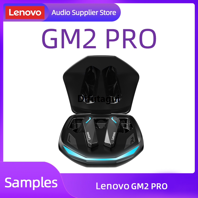 Difutagui Lenovo Original GM2 Pro 5.3 Wireless Headphones Bluetooth Earphones Luxury Low Latency Earbuds HD Call Dual Mode Gaming Headset Earpods