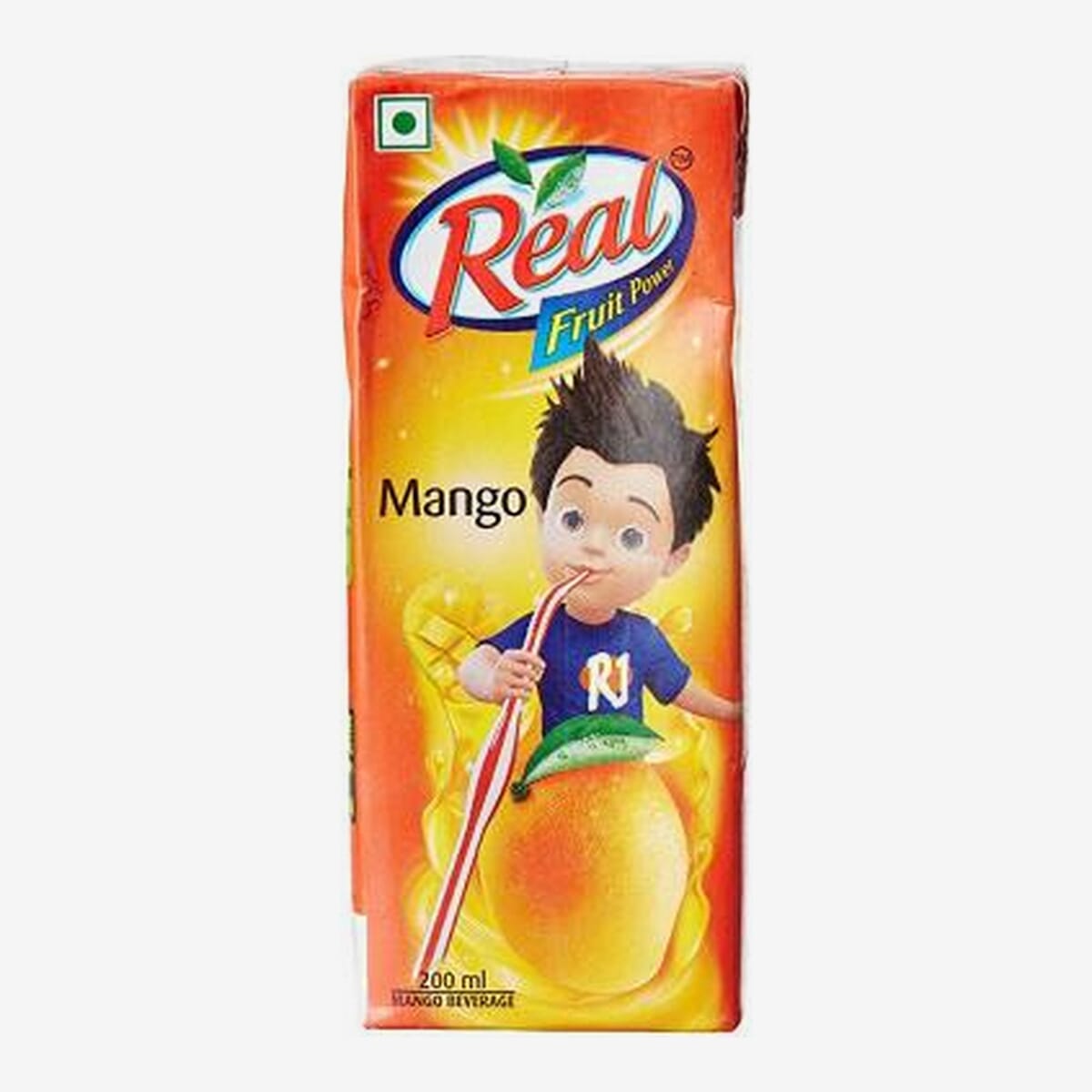 Real Fruit Juice, Power Mango - 200ml (Pack of 6)