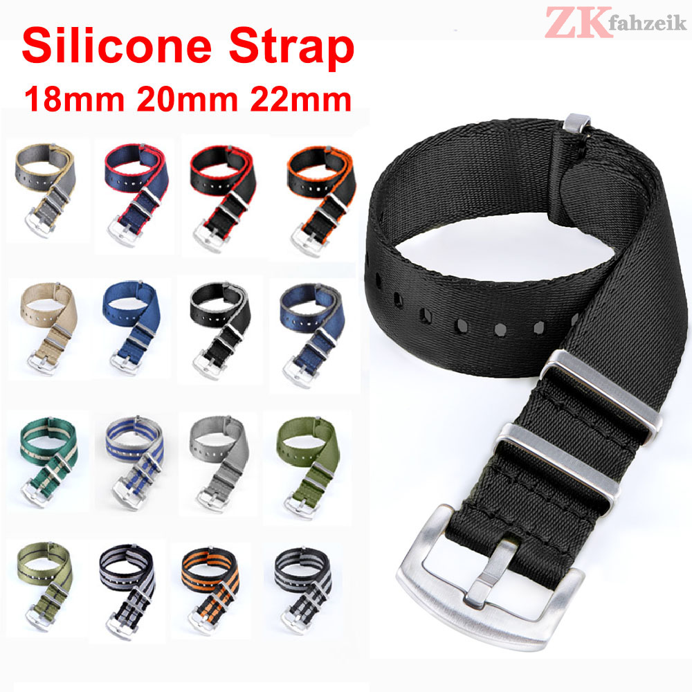 50% discount Nylon Wristband 22mm Watch Band 20mm Comfortable Fkm Tropic Strap for 007 Loop Military Washable Blet for Men Watchbands