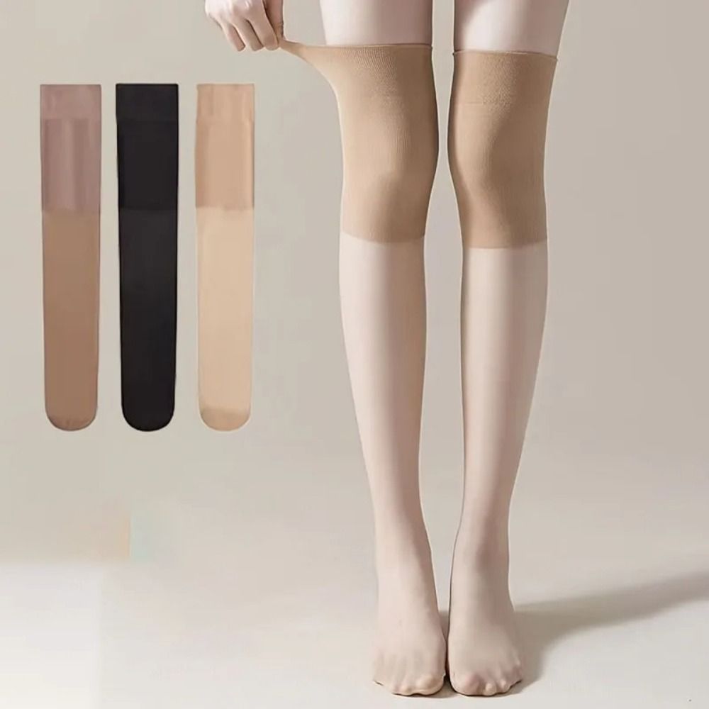 Comfortable Nylon Women's Stockings Transparent Over The Knee Socks High Tube Socks Long Tube Stockings Elastic Long Socks Party