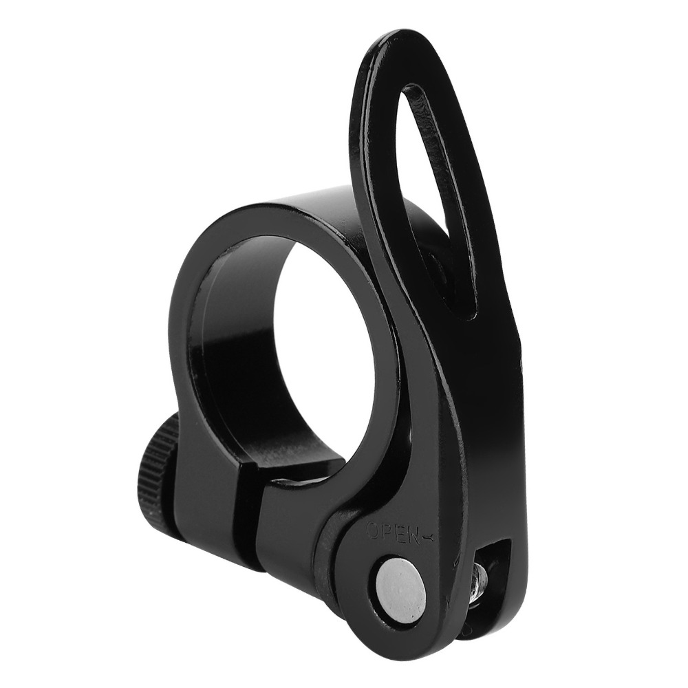 Durable Aluminum Alloy Bike Seat Post Clamp 28.6mm Diameter Black&Sliver Quick Release Clamp Fits 25.4mm Seatposts Seatpost Clamp Bike Repair