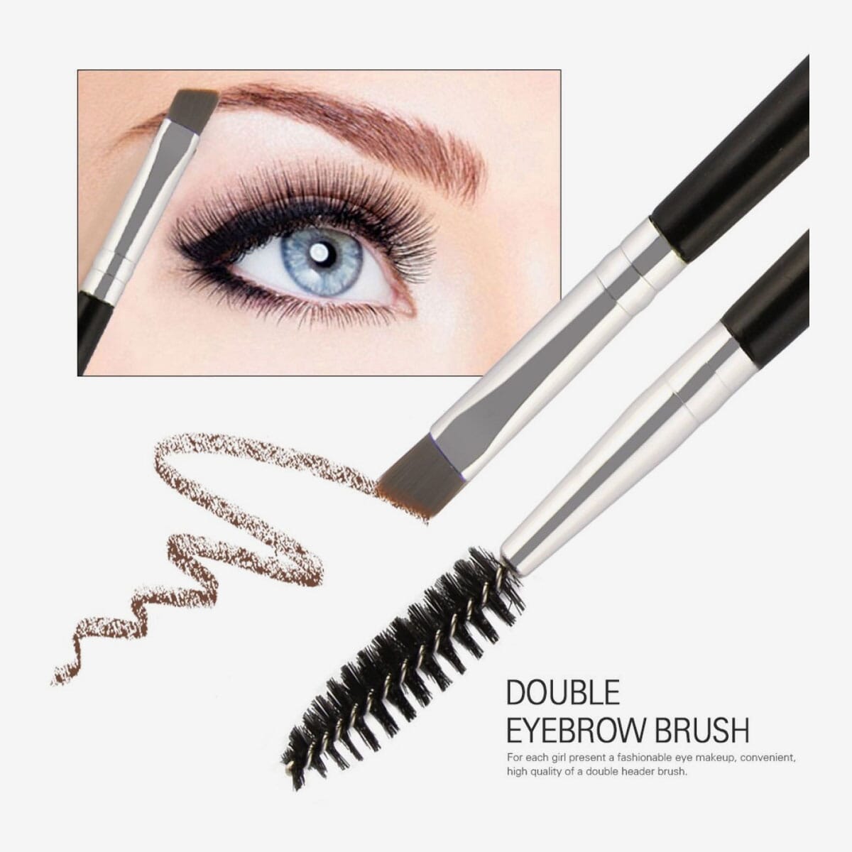 1 Pc Two Side Eye Makeup Brush for Eyebrow