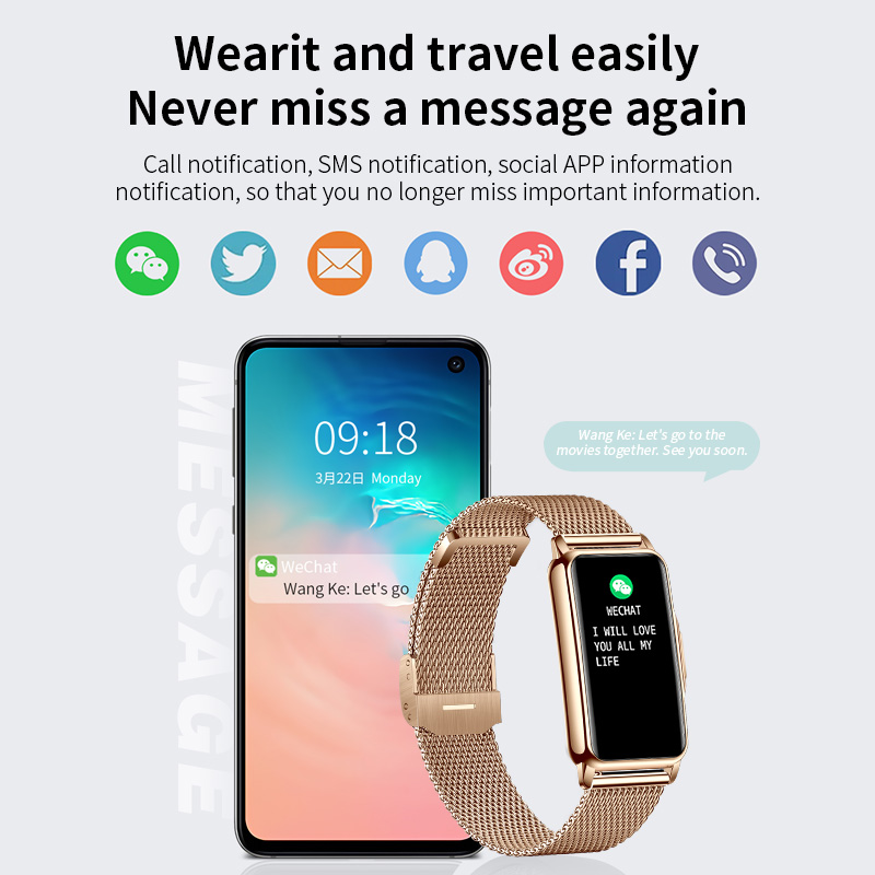 Linman LIGE Female Smart Watch Women Lovely Smart Bracelet Heart Rate New style Sleep Monitor Smartwatch For IOS Android Sports Watch Pedometer