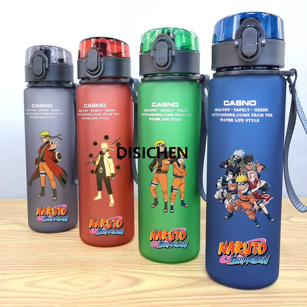 DISICHEN Anime NARUTO Flip-top Water Cup Outdoor Sport Large-capacity Portable Drinking Bottle Kakash Uchiha Sasuke Uzumaki Naruto Special