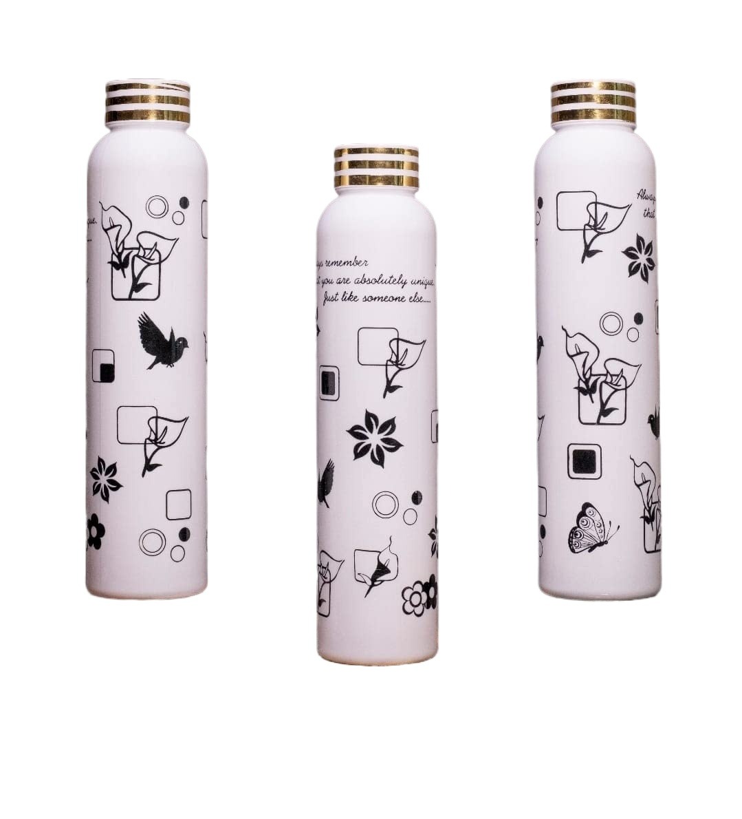 National Kitchenware Plastic Printed Fridge Water Bottle Bottle 1 Litre