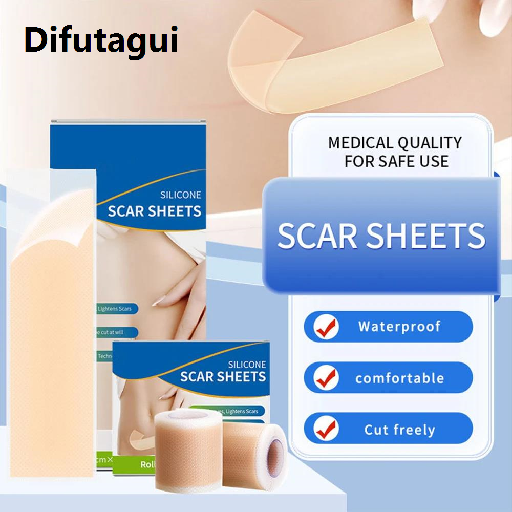 Difutagui Fifty percent discount Silicone Scar Patch Silicone Scar Tape Roll Scar Sheet Removal Self-Adhesive Tape Therapy Patch Burn Acne Surgical Scar Skincare