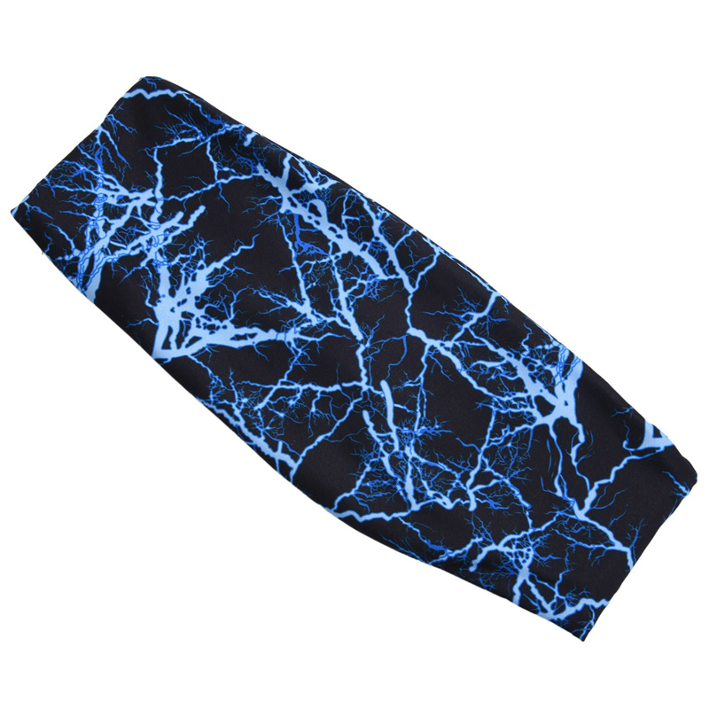 FORIDE 2X Gym Sports Absorbent Sport Sweat Headband Elastic Sweatband for Men and Women Yoga Hair Bands Sweat Bands-Blue