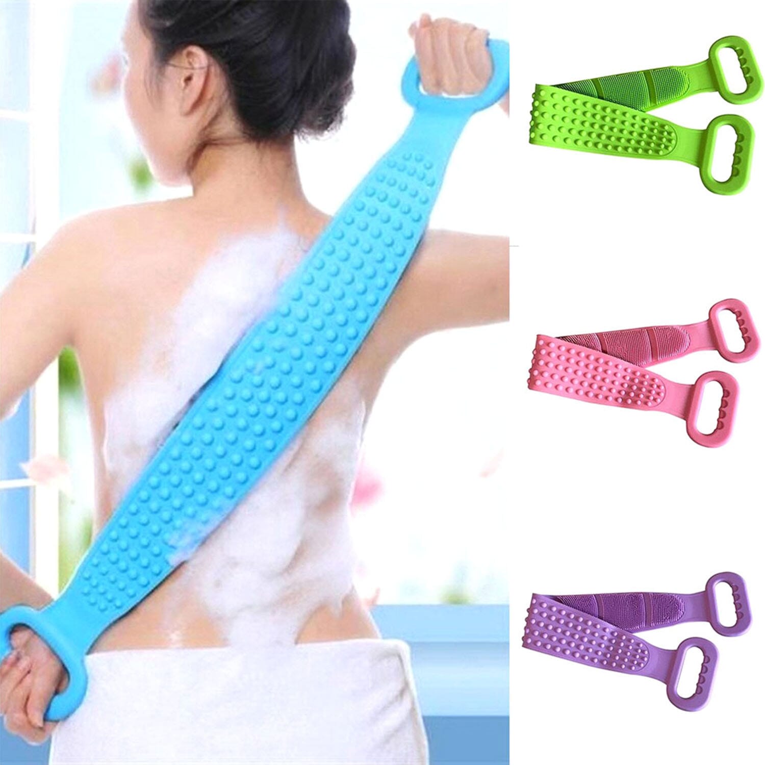 Bath Towel Rub Brush Pull Back Strip Rub Back Belt Bathroom Tools