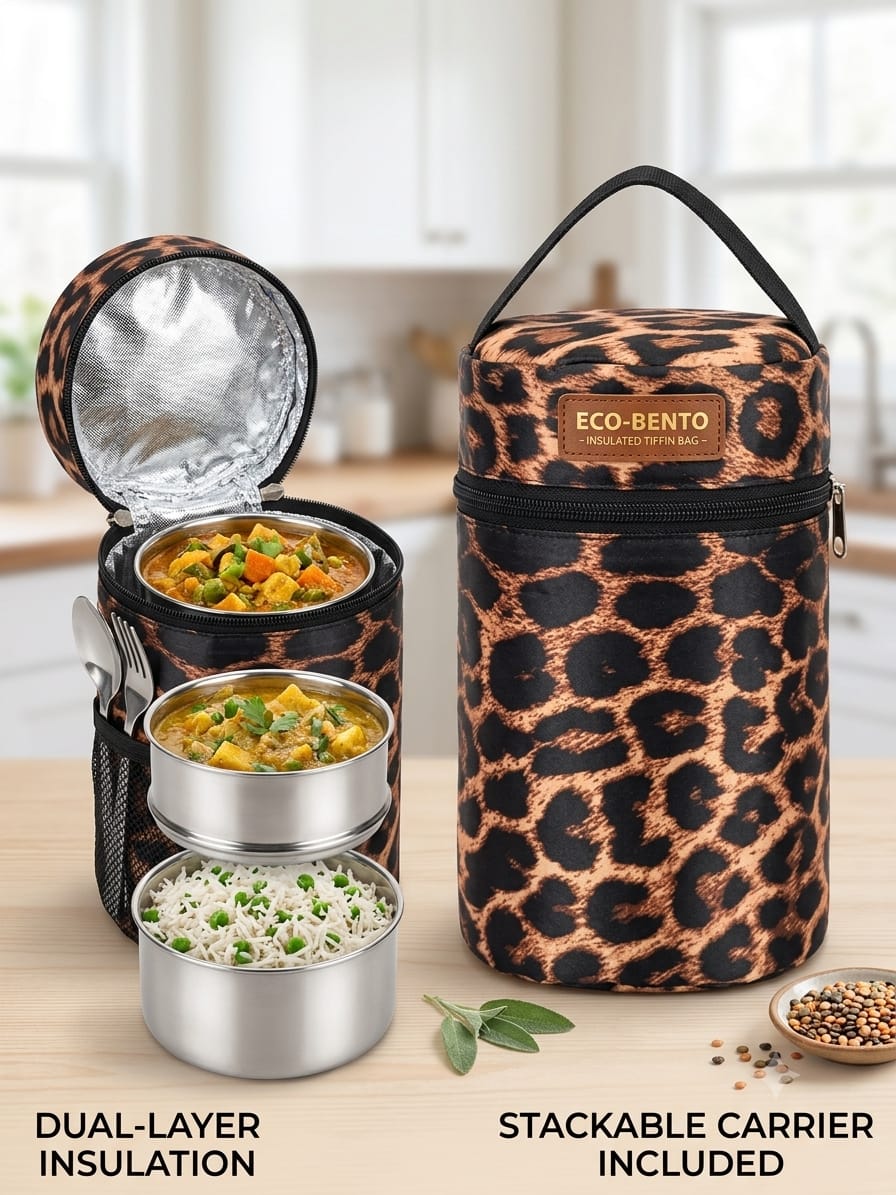 Portable Bento Insulated Tiffin/Lunch Bag for Office/School