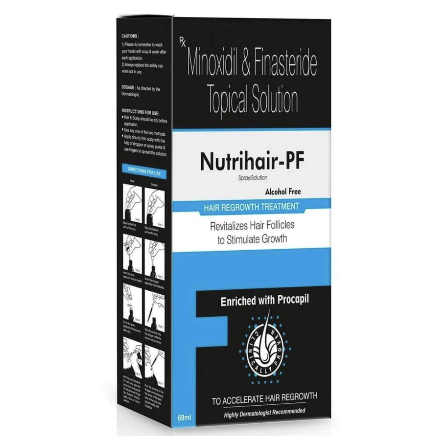 Nutrihair pf Solution, 60ml, Hair growth Solution, Alcohol Free