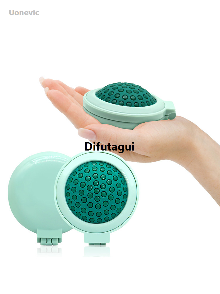 Difutagui Type accessory bag small travel massage folding comb girl female mini Fifty percent Hot Selling discount pocket mirror shi portable round mouth hairbrush with mirror made