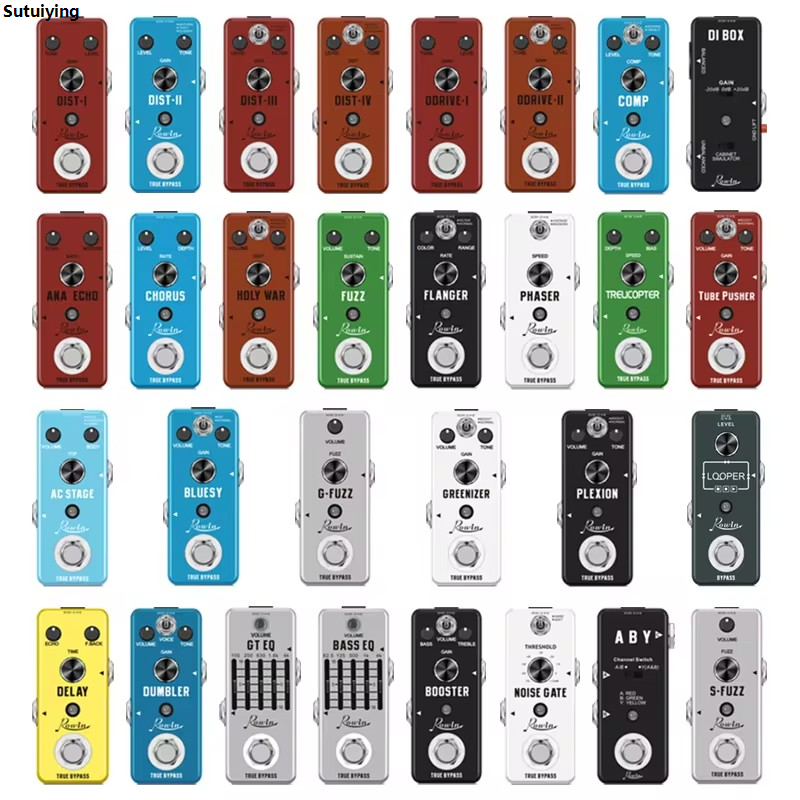Sutuiying Best Rowin Noise Gate Pedal Guitar Delay Chorus Vibrolo Phaser New style Flanger Booster Equalizer Effects Fuzz Metal Dist Blues Drive