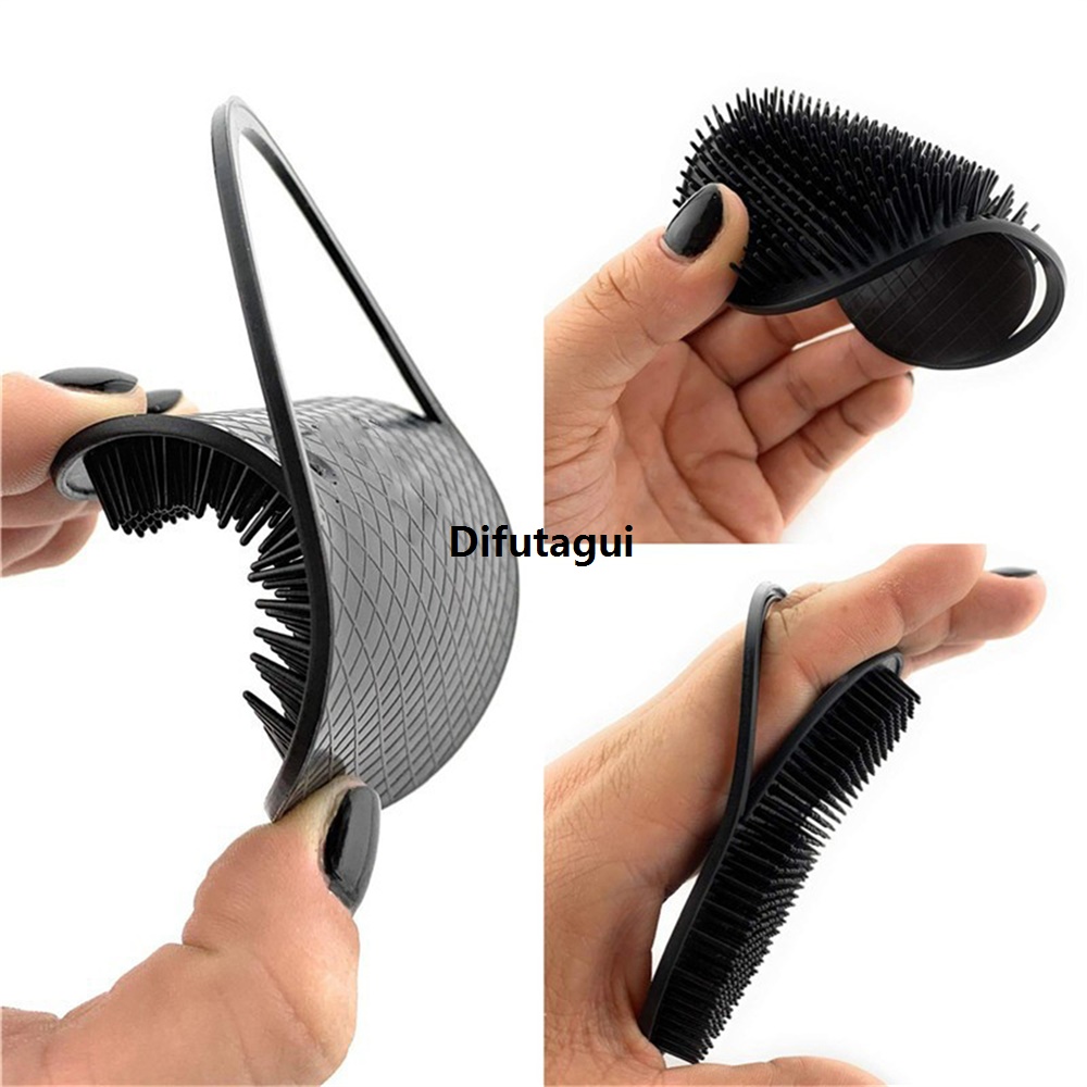 Difutagui Massager Palm Beard Men's Comb Hairbrush Small Round Pocket Fashion Hair Beard Travel Scalp Portable Massage Brush