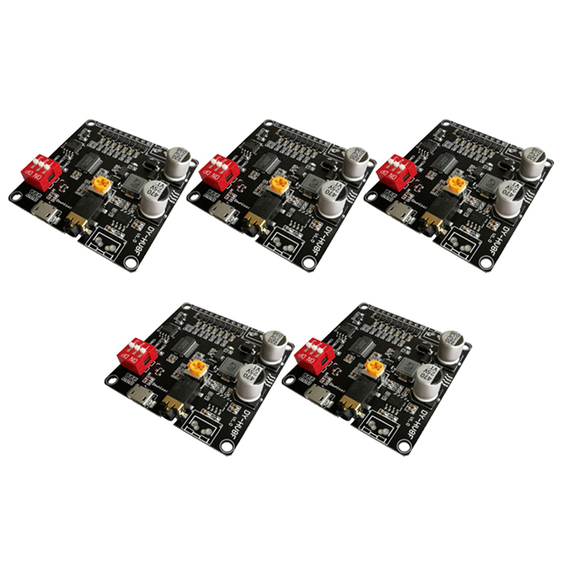 fasdaga 5X 12V/24V Voice Playback Module Serial Port Control Playback 10W/20W Voice Module HV8F