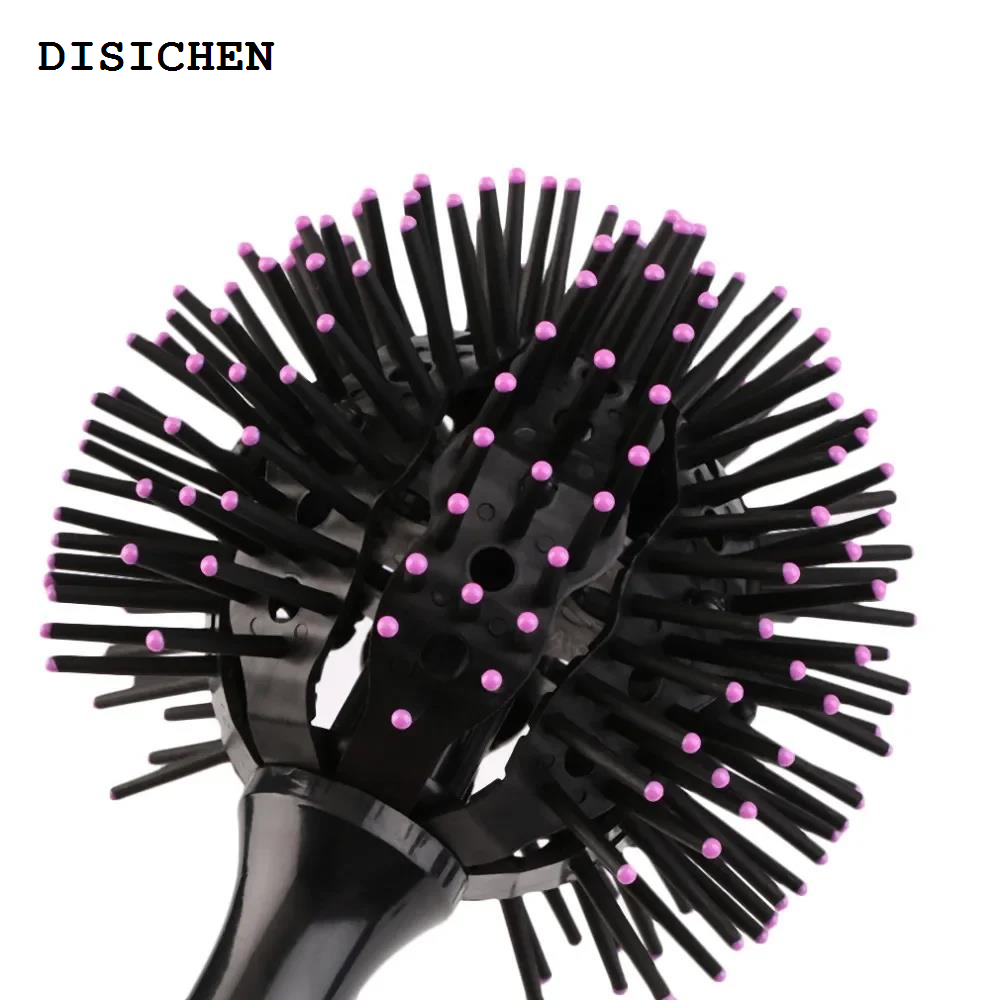DISICHEN 3D Round Hair Brushes Comb Salon Make Up 360 Degree Ball Styling Tools Magic Detangling Hairbrush Heat Resistant Hair Comb