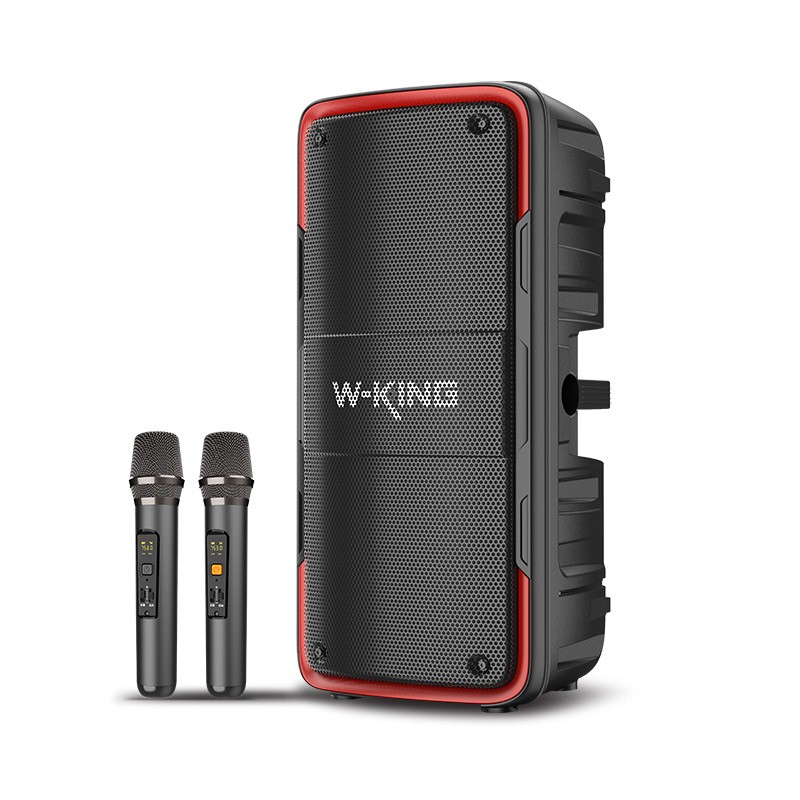 W-King Speaker Karaoke Bluetooth Portable Wireless T7, 2Mic Party Box Original Speker Travelling Portable WKING