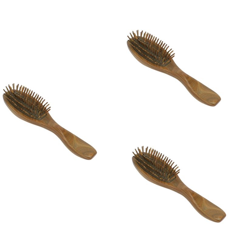 ZOROOM 3X Sandalwood Hair Brush Wooden Natural Handmade Detangling Massage Hair Comb with Gift Box