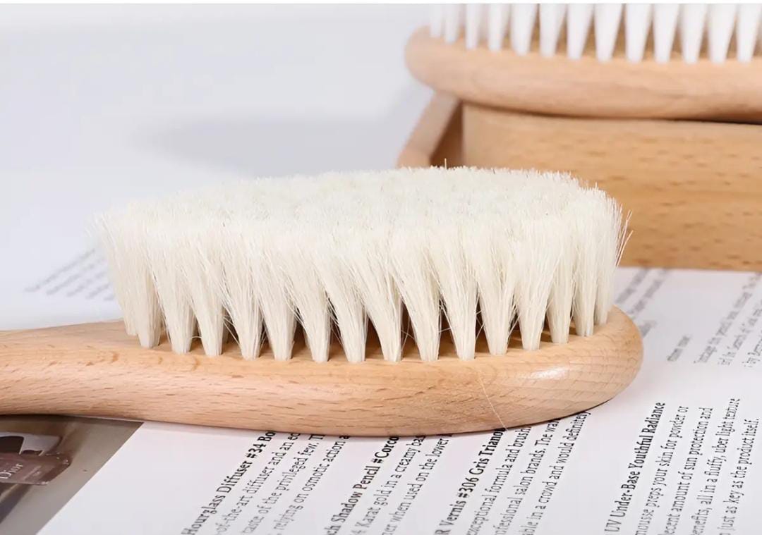 Newborn Hair Care Bush Natural Wool Wooden Brush