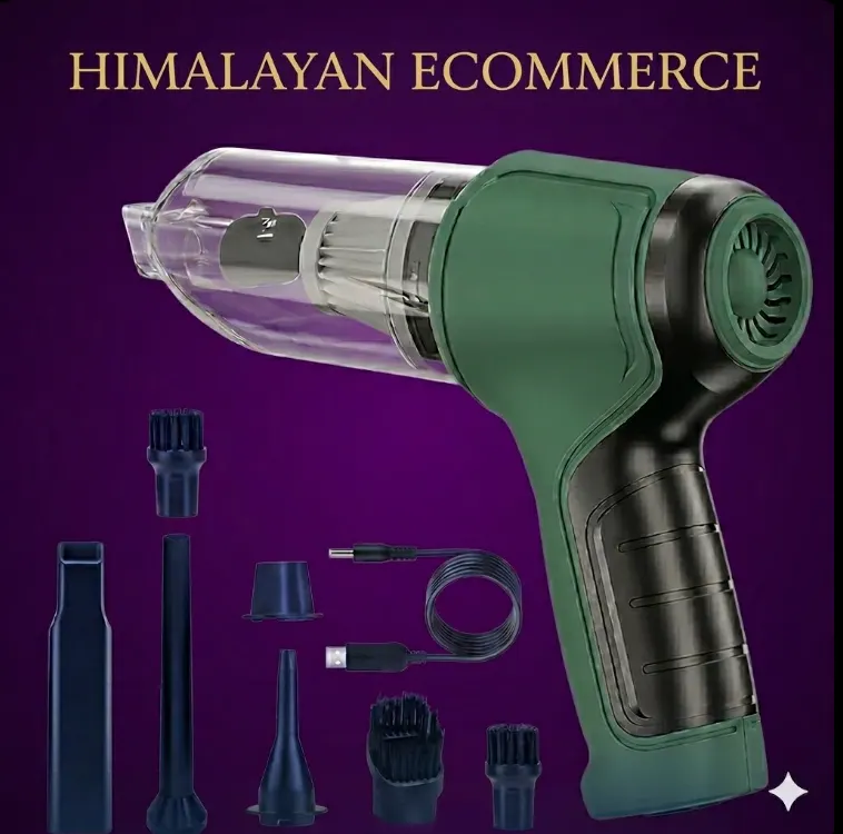 Car Home Use Cordless Rechargeable Handheld Vacuum Cleaner, Portable with Powerful Cyclonic Suction for Wet Dry