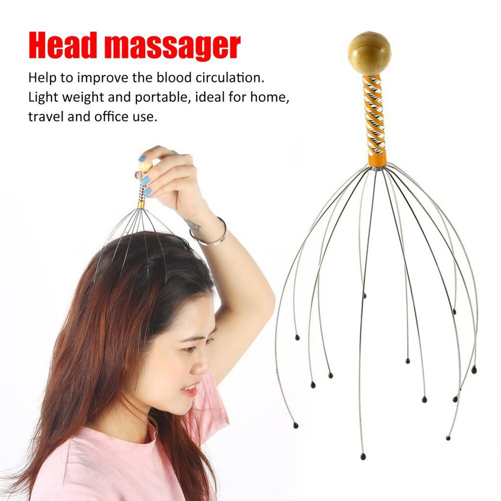 Metal Octopus For Hair Growth And Pain Relief Head Scalp Massager