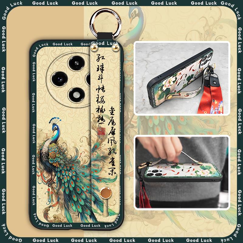 Back Cover Shockproof Phone Case For Honor X60 Anti-dust Soft case ring Phone Holder Silicone Anti-knock old lady
