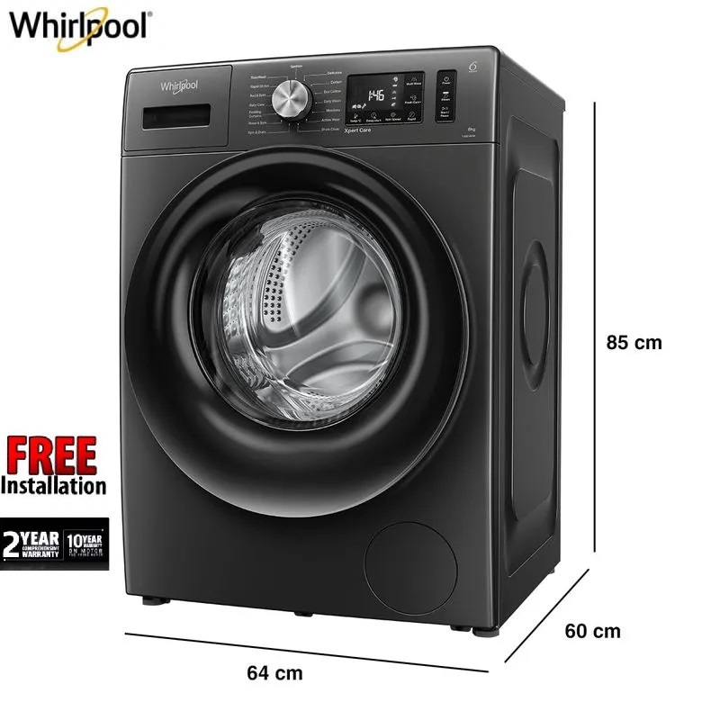 Whirlpool Xpert Care 8kg 5 Star Front Load Washing Machine with in-built Heater