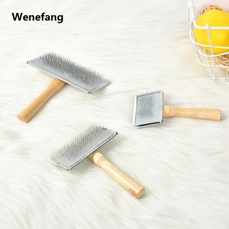 Wenefang Dog Hair Remover Combs Pet Cat Hair Shedding Brush Wooden Handle Grooming Supplies Lint Remover For Clothing Sweater Clothes