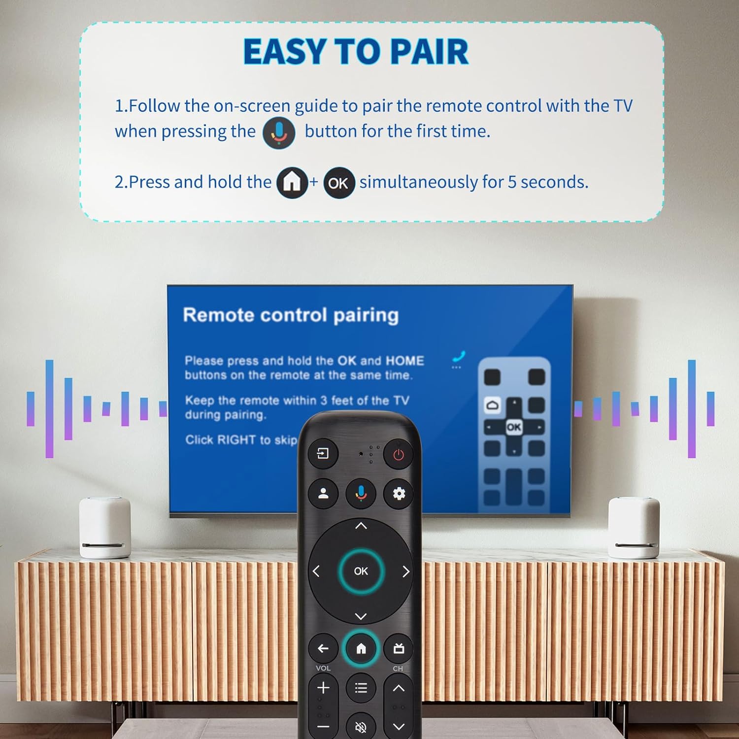 NEW Replacement Voice Remote Control Compatible with TCL Smart TV RC813 Remote for TCL Q6/Q7/QM8/S3/S4 Series TVs
