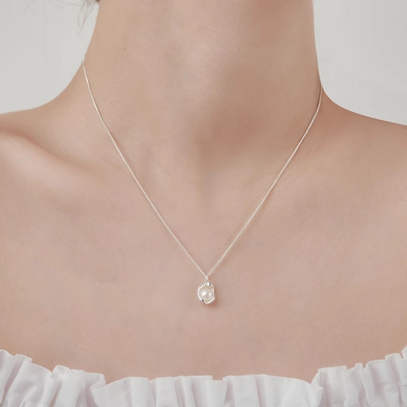 【Mega French Peas Pearl Necklace 2023 New Style Woolen Chain Women's Autumn and Winter Fashion All-match Necklace