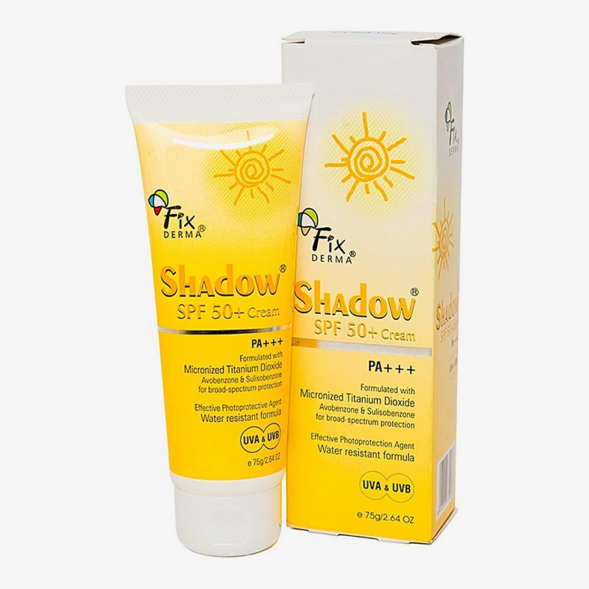 Shadow SPF 50+ Sunscreen Cream Fix Derma 75Gm