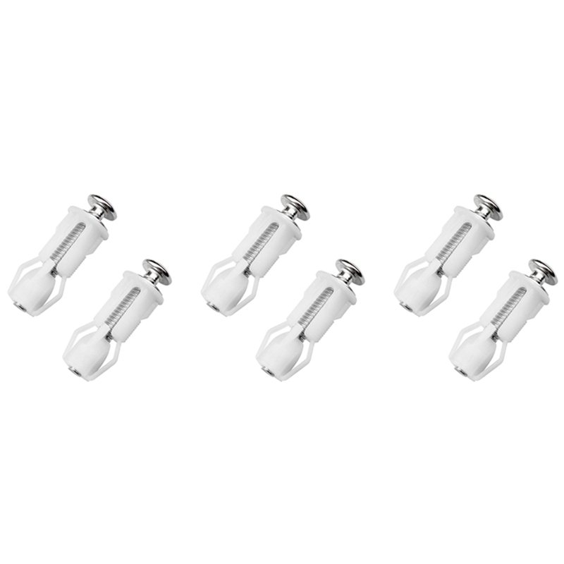 3X Toilet Seat Screws and Toilet Lid Screws Stainless Steel Top Fixing Hinges Screws, for Toilet Seat Replacement Parts