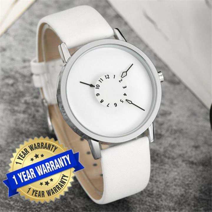PAIDU Full White Turntable Casual Fashionable Watch For Women
