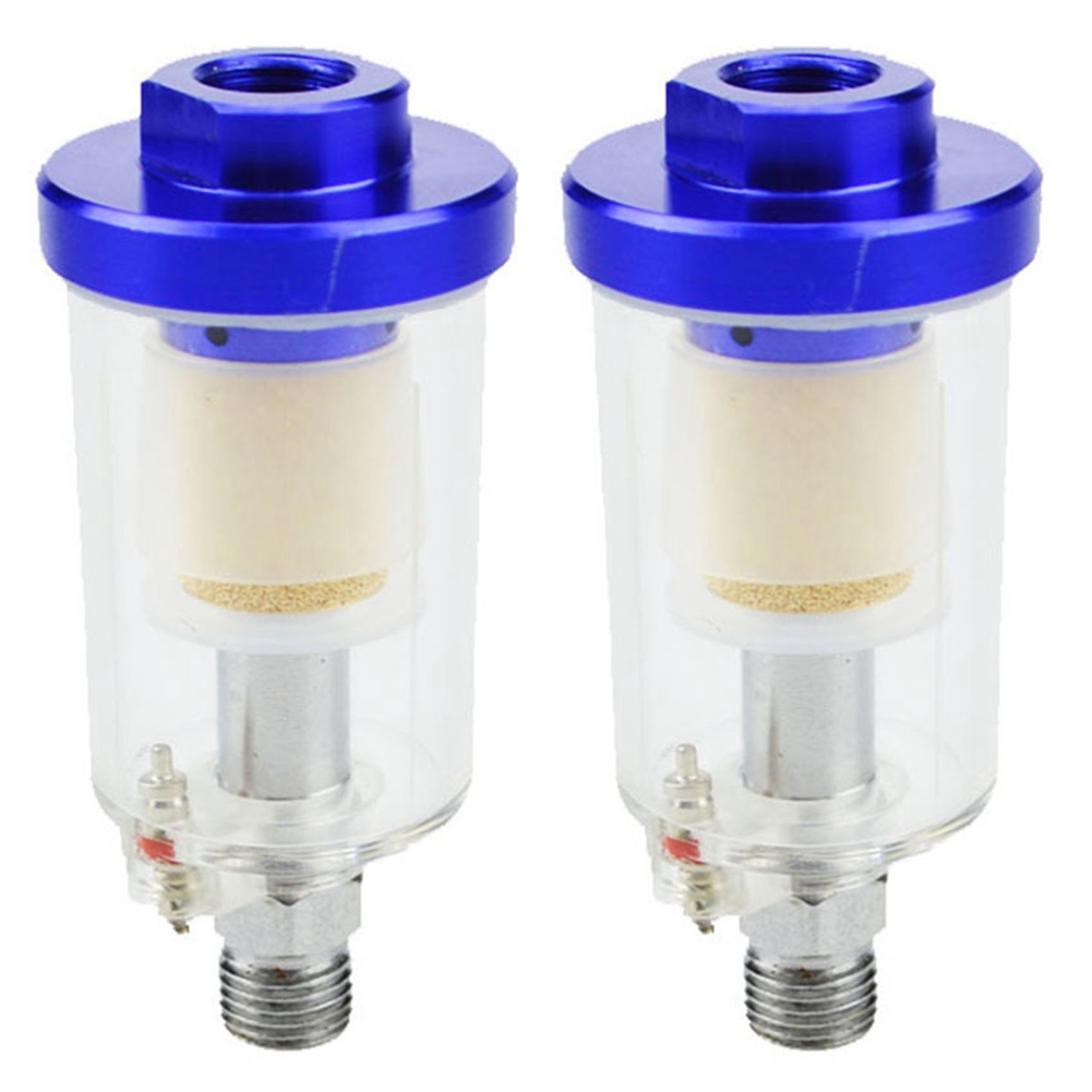 NAMUNY 2X Inline 1/4 Inch Air Oil Water Separator Filter for Compressor Paint New