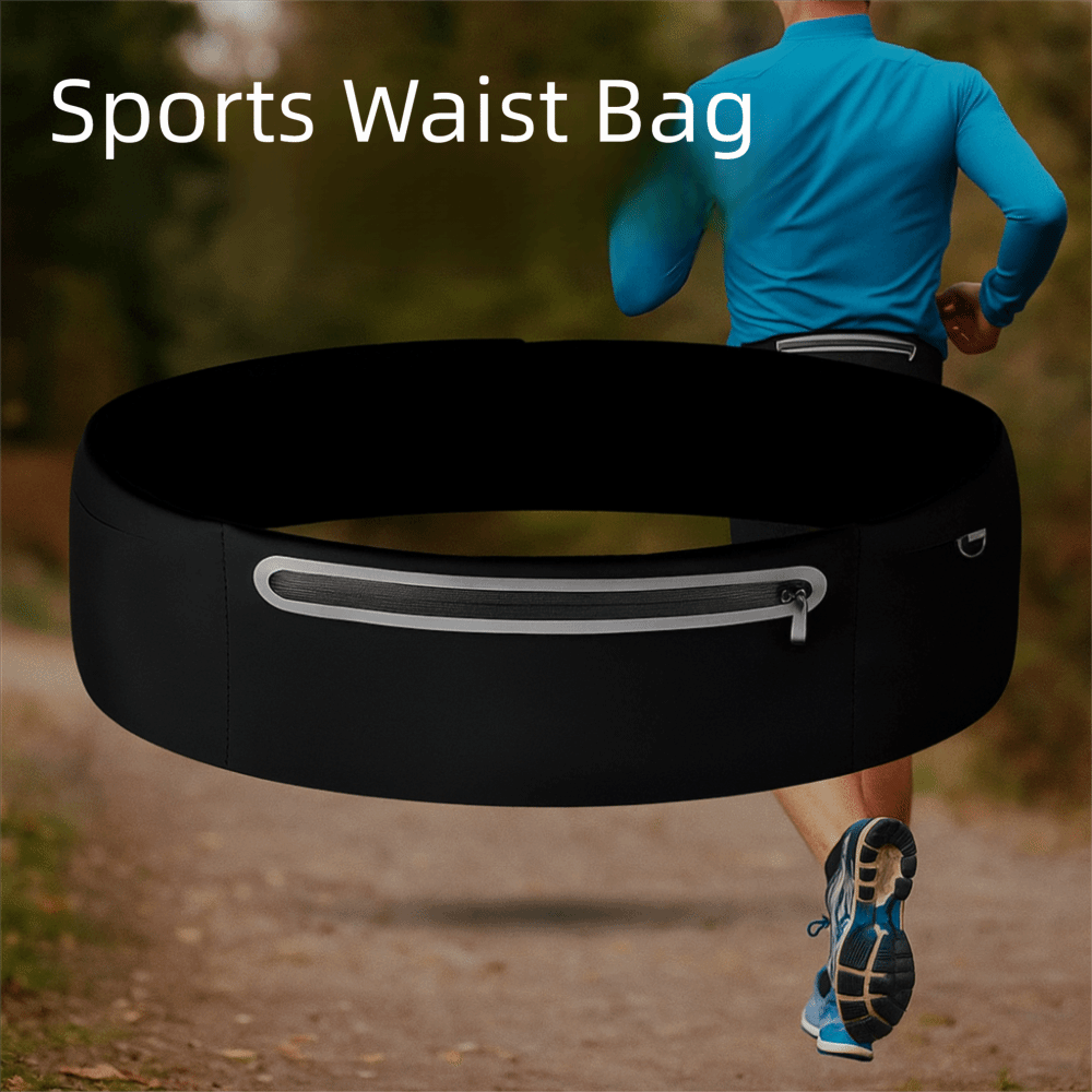 Fashion Ultra-Thin Sport Mobile Waist Bag Close Fitting High Elastic Running Waist Bag Large Capacity Storage Sports Phone Bag Men Women