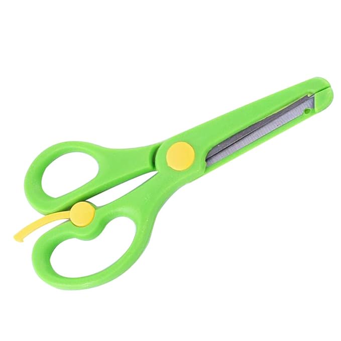 Kids Children Left & Right Handed Scissors Craft Paper Cutting Safety Tool ( Color may vary )