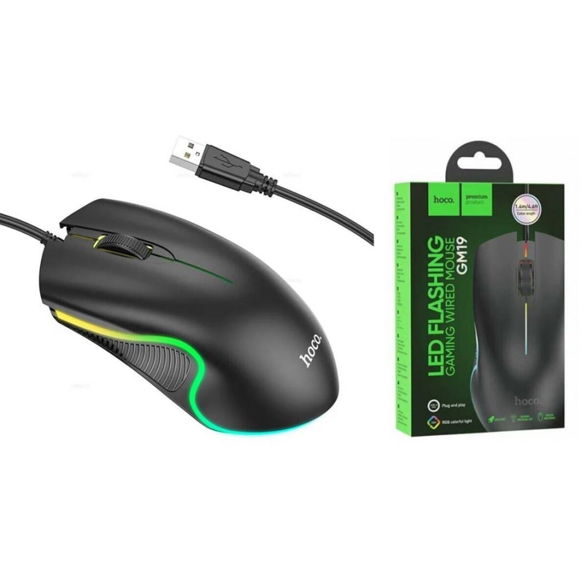 GM19 Gaming Luminous Wired Mouse