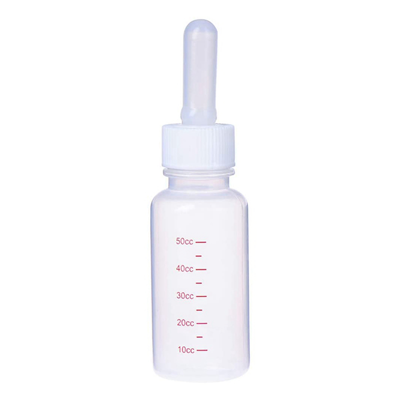 FORIDE 2X Pet Nursing Bottle Kits Replacement Nipple Cat Feeding Bottle for Newborn Kittens, Puppies, Rabbits, Small Animals