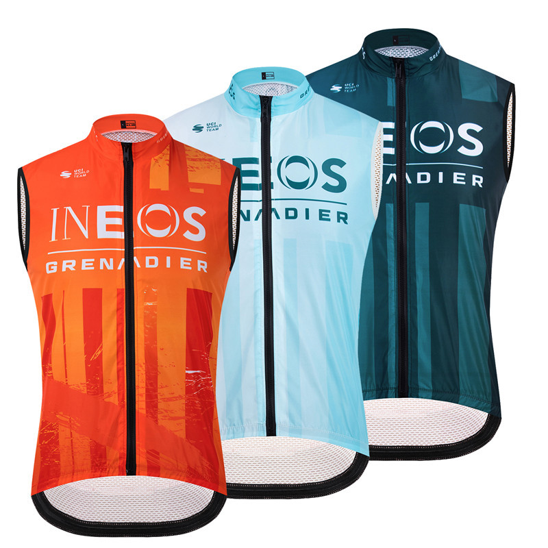Ineos 2025 New Cycling Compressed Summer Windproof Lightweight Sleeveless Men's Mountain Cycling Sweatshirt Pro Team Cycling